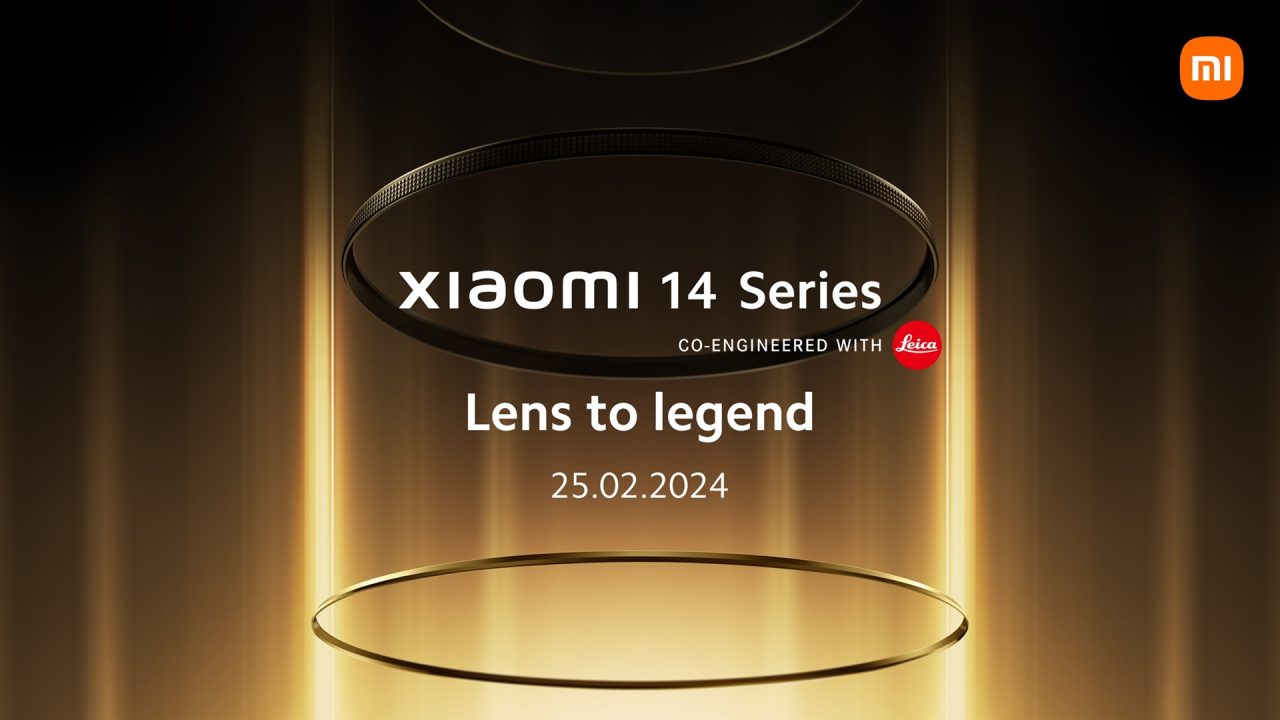Image promotionnelle de Xiaomi affichant la date d'annonce de ses prochains smartphone de la série 14 correspondant au 25 février 2024.