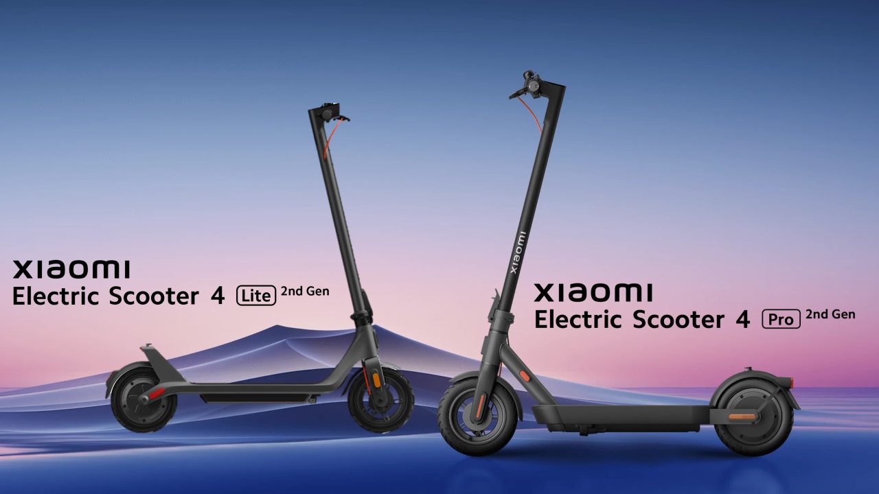 Image promotionnelle des Xiaomi Electric Scooter 4 Pro et Lite 2nd Gen.