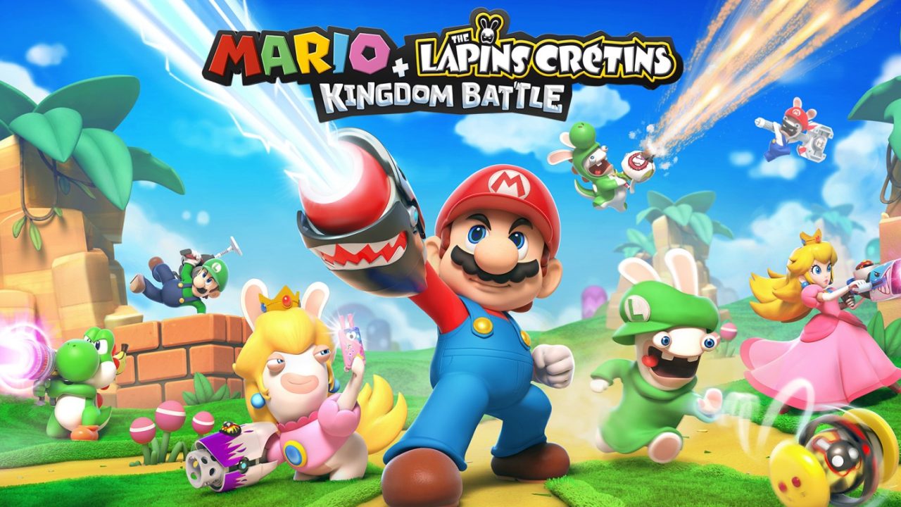 ima promotionnelle du jeu vidéo Mario + The Lapins Crétins Kingdom Battle